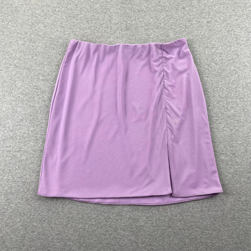 AFRM Skirt Size S Purple Mesh Mini Stretchy Pull On Preppy Summer Beach Party